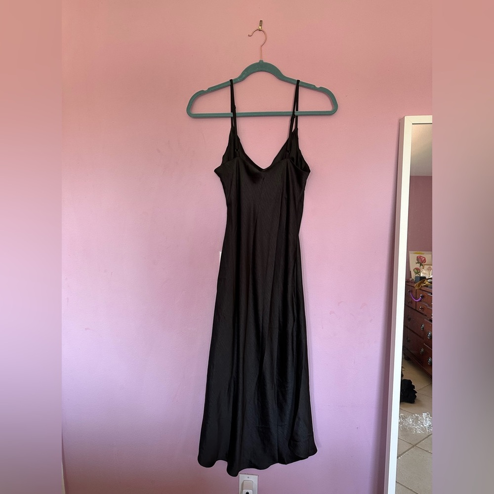 Oak and Fort Black Slip Dress